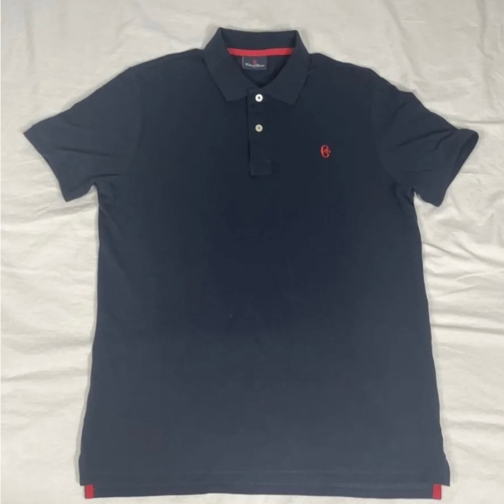 Conté Of Florence Mens Black Short Sleeve Polo Shirt Size M